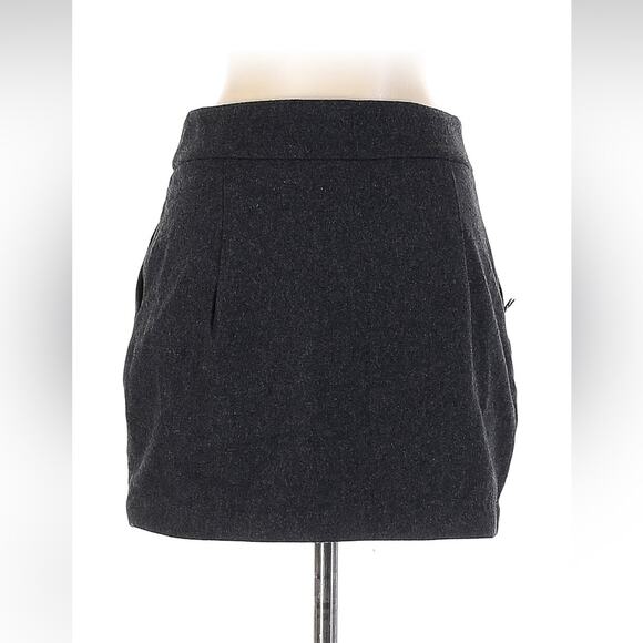 S. Deer embroidered dark grey mini skirt, size small - Picture 2 of 6